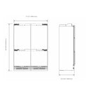 KUCHT 72-Inch 39.6 Cu. Ft. Built-In French Door Refrigerator with Dual Ice Maker in Panel Ready (KR720FD)