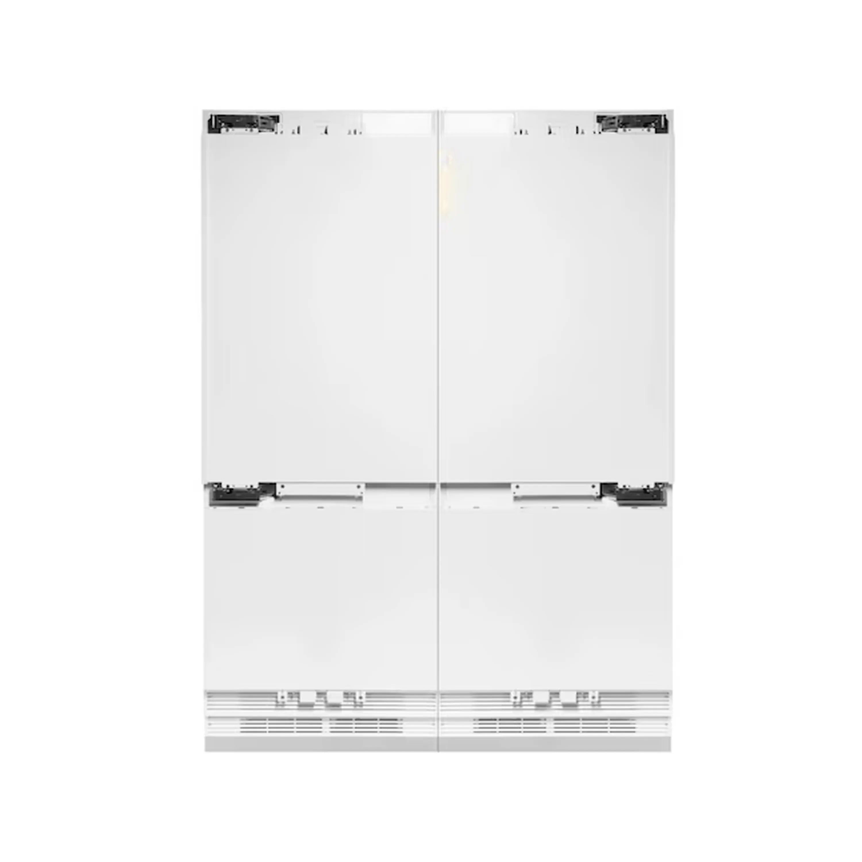 Panel-ready built-in French door refrigerator doors closed