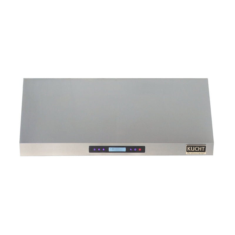 Kucht 5-Piece Appliance Package - 48-Inch Propane Gas Range, Refrigerator, Under Cabinet Hood, Dishwasher, & Microwave Drawer in Stainless Steel (APK5-KFX480/LP-S-20A-MWD)
