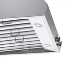 Kucht 5-Piece Appliance Package - 30-Inch Dual Fuel Range in Propane Gas, 36-Inch Refrigerator, Dishwasher, Wall Mount Range Hood & Microwave Drawer in Stainless Steel