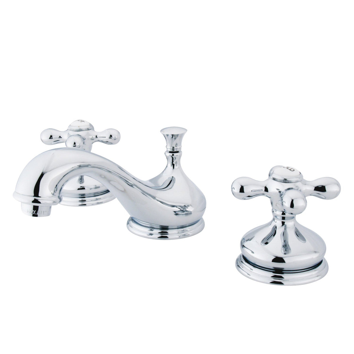 Heritage Widespread Bathroom Faucet with Brass Pop-Up in Polished Chrome
