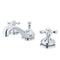 Kingston Brass Heritage Widespread Bathroom Faucet with Brass Pop-Up, Polished Chrome (KS1161AX)
