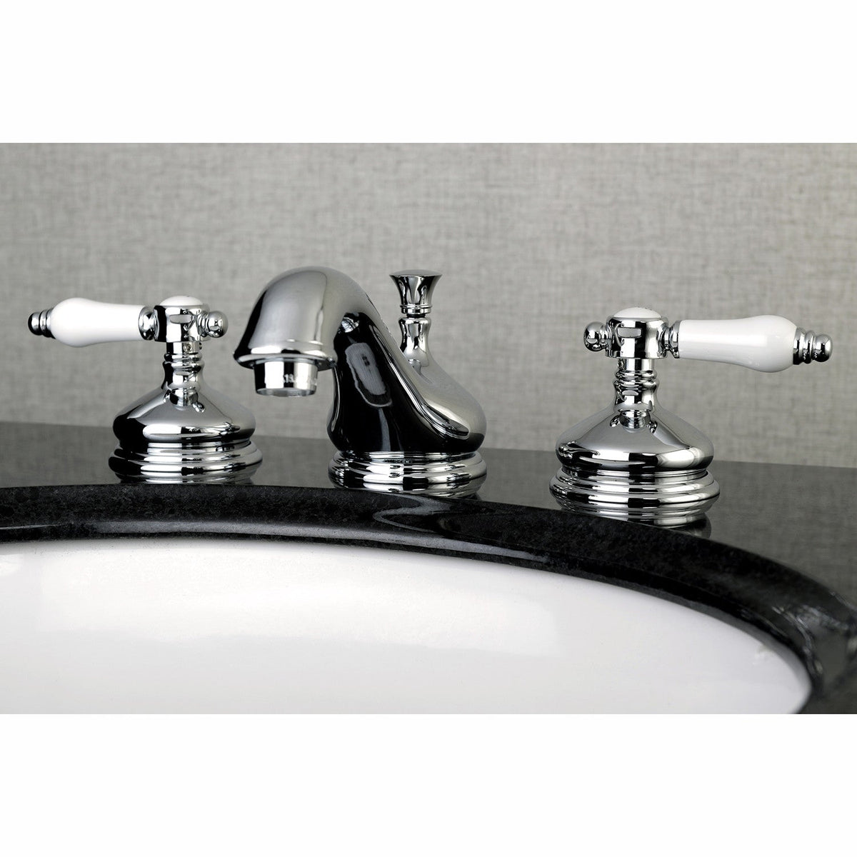 Bel-Air Widespread Bathroom Faucet with Brass Pop-Up in Polished Chrome