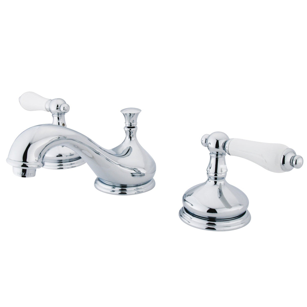 Heritage Widespread Bathroom Faucet with Brass Pop-Up in Polished Chrome