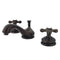 Kingston Brass Heritage Widespread Bathroom Faucet with Brass Pop-Up, Oil Rubbed Bronze (KS1165AX)