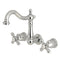 Kingston Brass Heritage Double-Handle Wall Mount Bathroom Faucet, Polished Chrome (KS1251AX)