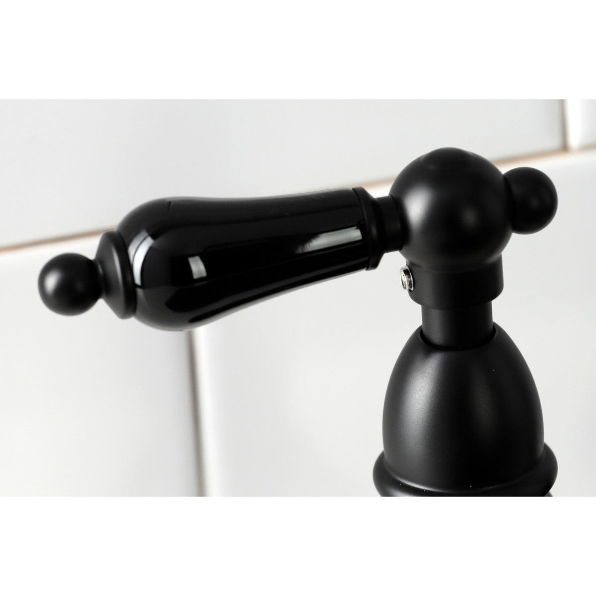 Duchess Bridge Kitchen Faucet with Brass Side Sprayer in Matte Black