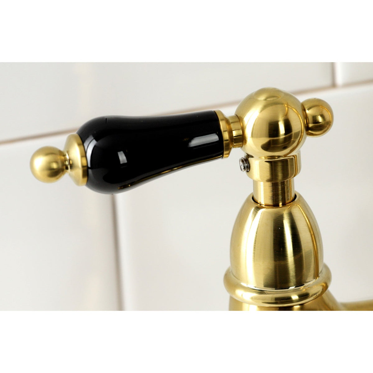 Duchess Bridge Kitchen Faucet with Brass Side Sprayer in Brushed Brass