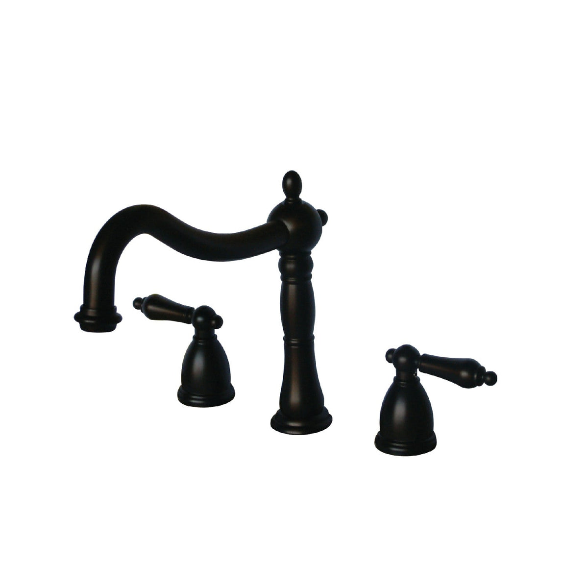 Heritage Two-Handle Deck Mount Roman Tub Faucet in Oil Rubbed Bronze