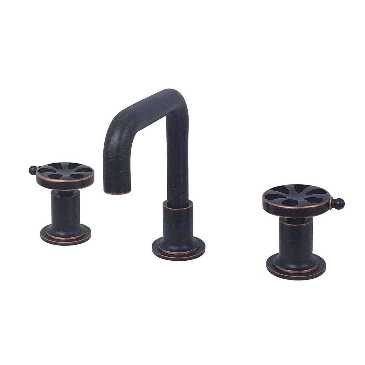 Belknap Widespread Bathroom Faucet with Push Pop-Up Drain in Naples Bronze