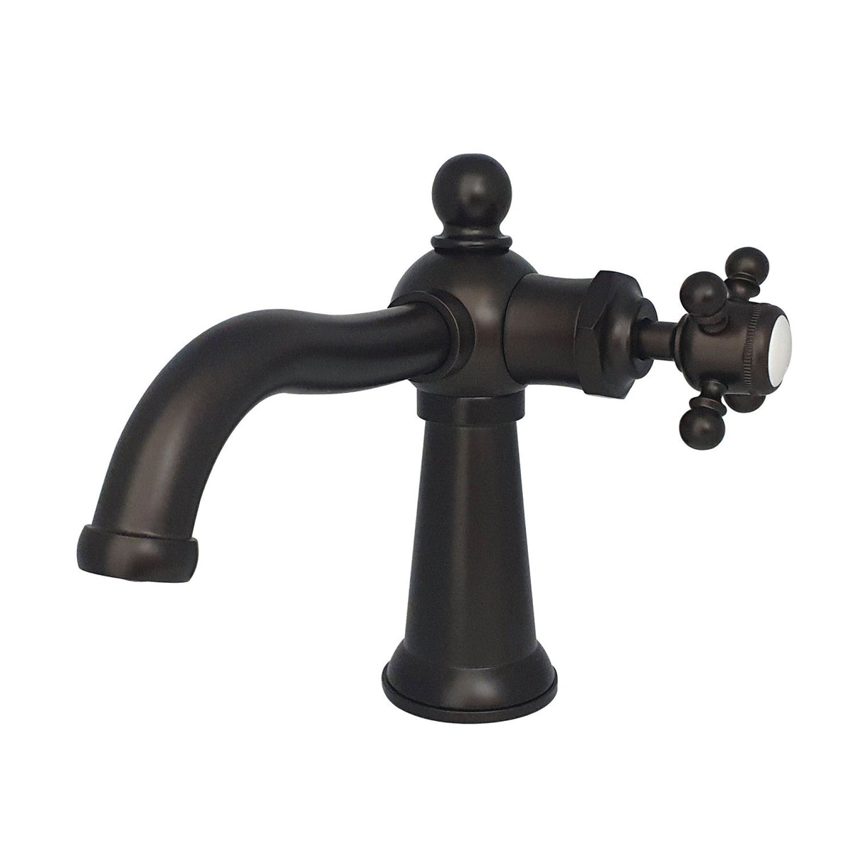 Nautical One-Handle Single-Hole Bathroom Faucet with Push Pop-Up Drain in Oil Rubbed Bronze