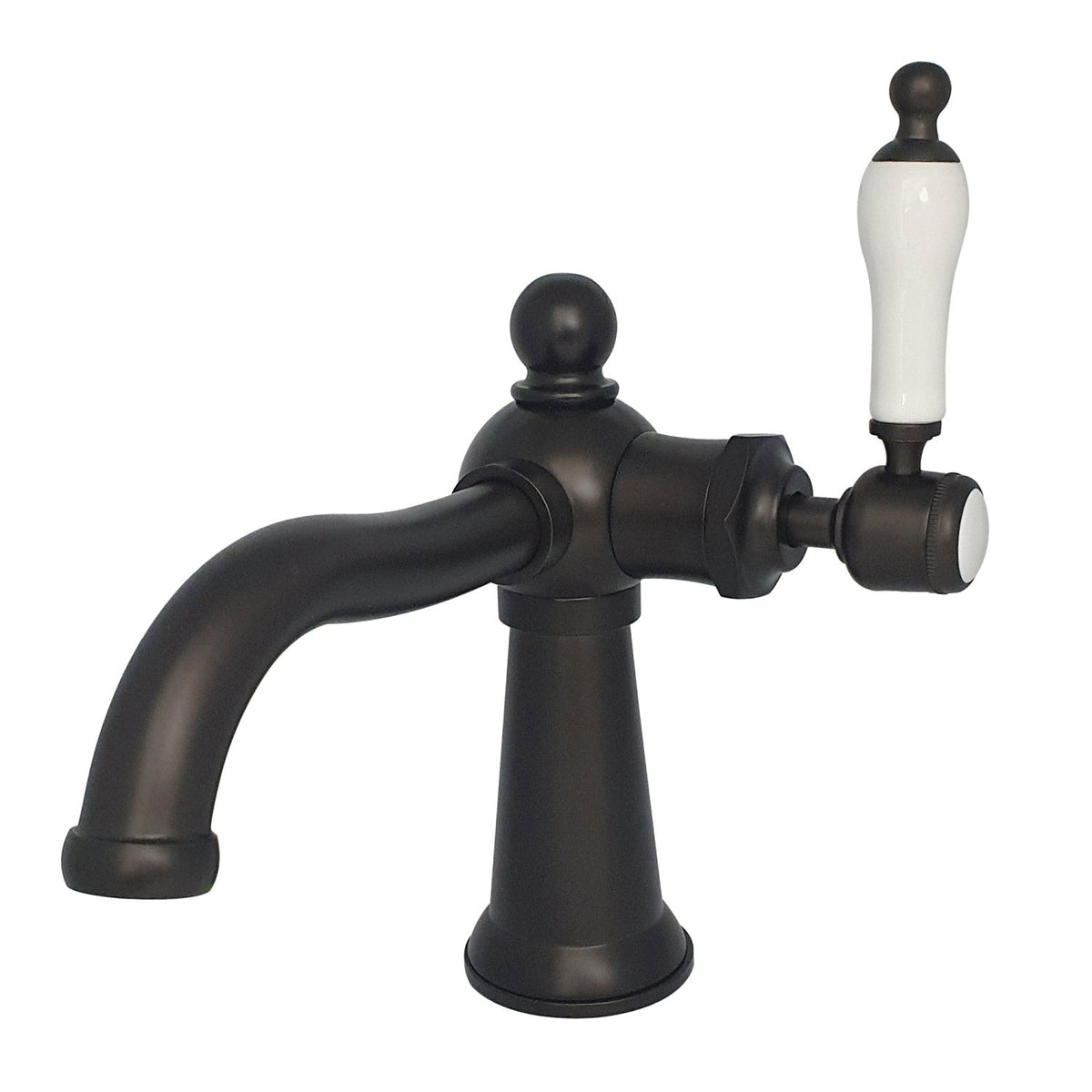 Nautical One-Handle Single-Hole Bathroom Faucet with Push Pop-Up Drain in Oil Rubbed Bronze