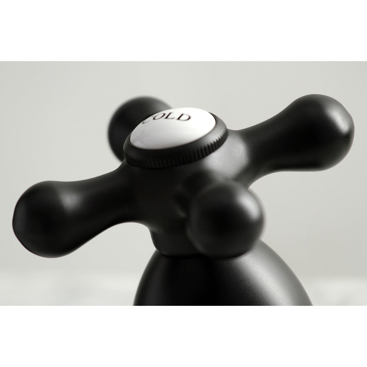 Heritage Widespread Bathroom Faucet with Brass Pop-Up in Matte Black
