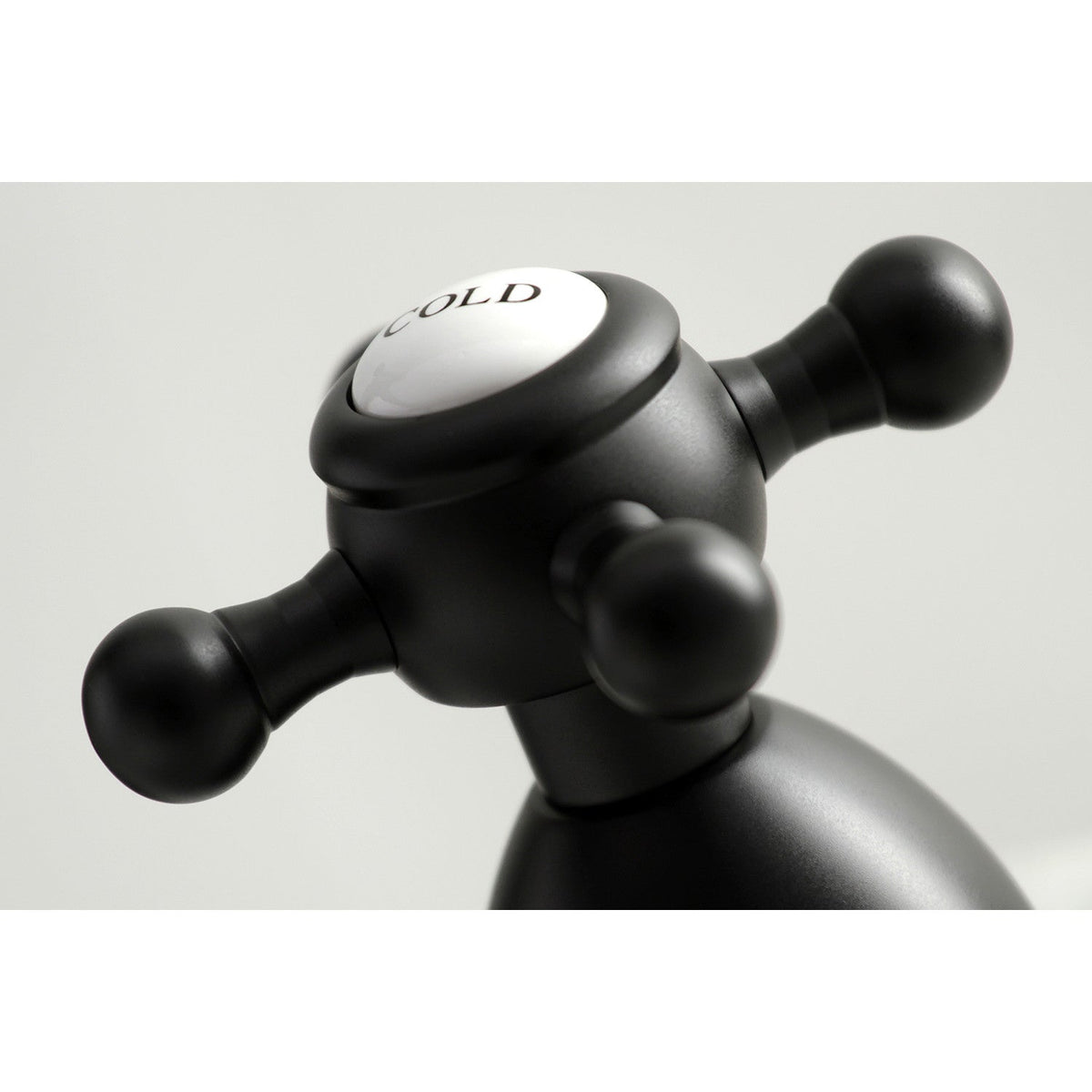 Heritage Widespread Bathroom Faucet with Brass Pop-Up in Matte Black