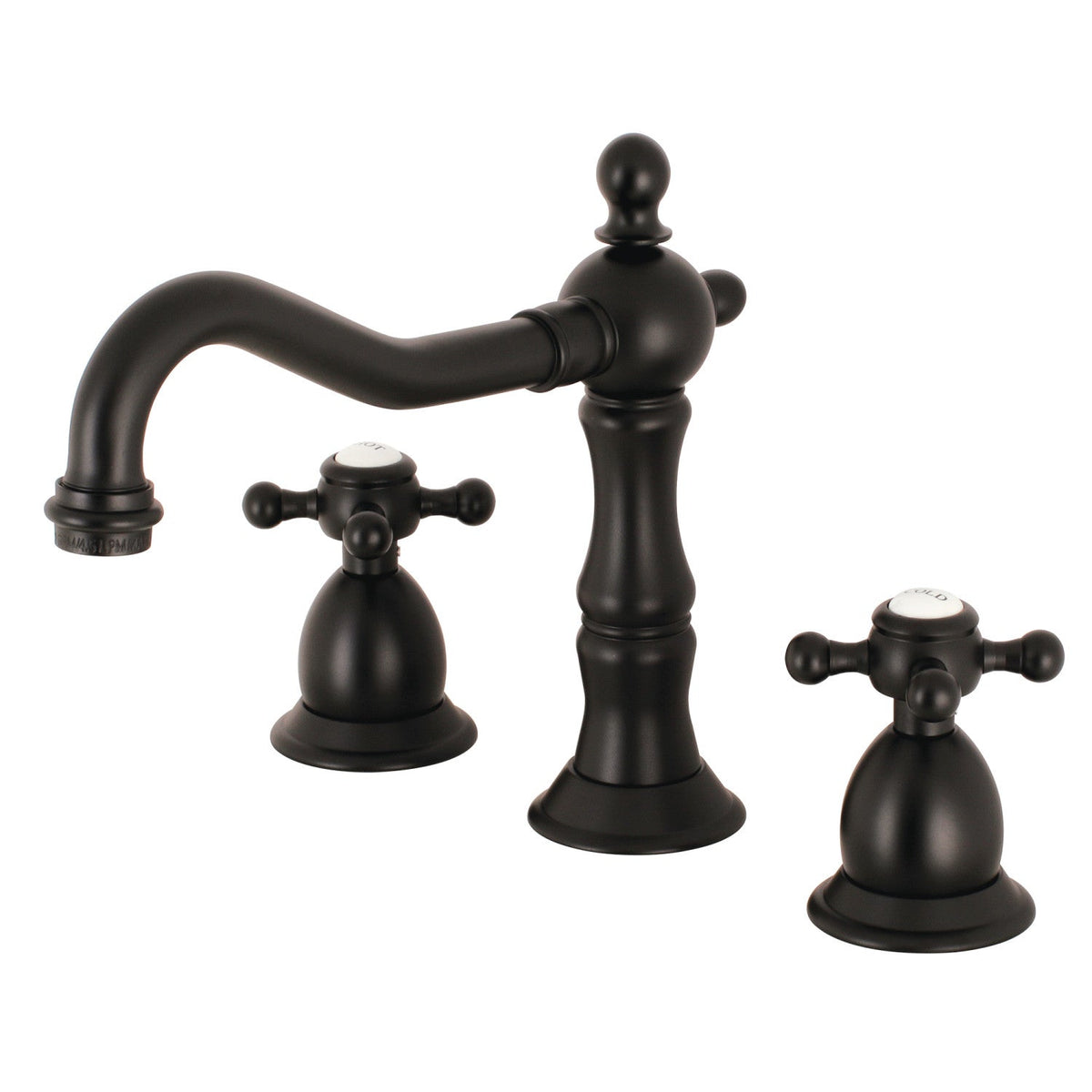 Heritage Widespread Bathroom Faucet with Brass Pop-Up in Oil Rubbed Bronze