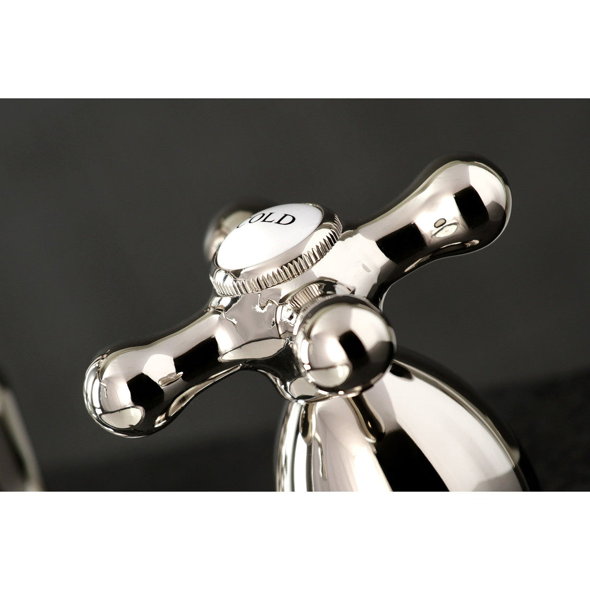 Heritage Widespread Bathroom Faucet with Brass Pop-Up in Polished Nickel