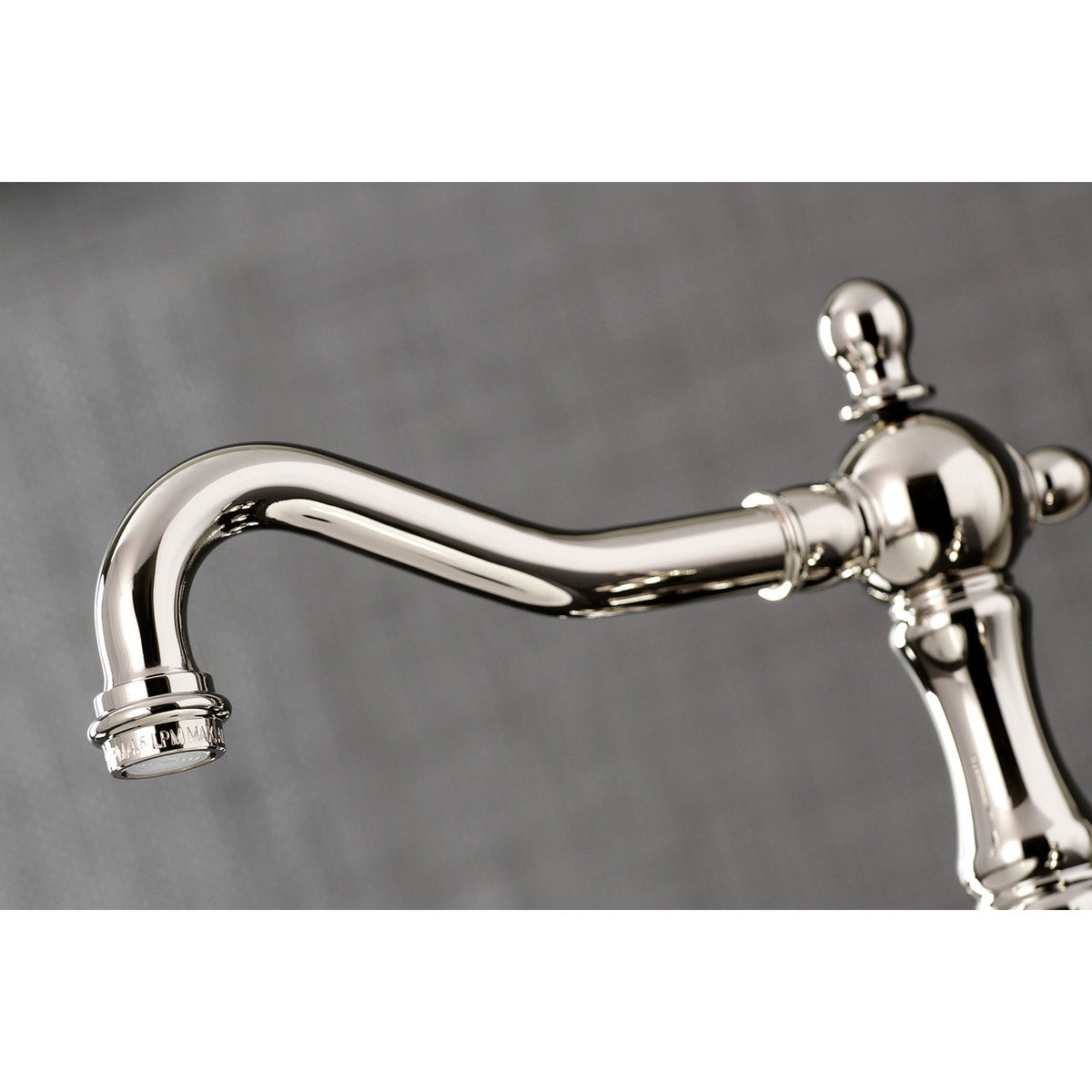 Heritage Widespread Bathroom Faucet with Brass Pop-Up in Polished Nickel