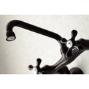 Kingston Brass Kingston Double-Handle Wall-Mount Bridge Kitchen Faucet, Oil Rubbed Bronze (KS213ORB)