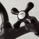 Kingston Brass Kingston Double-Handle Wall-Mount Bridge Kitchen Faucet, Oil Rubbed Bronze (KS213ORB)