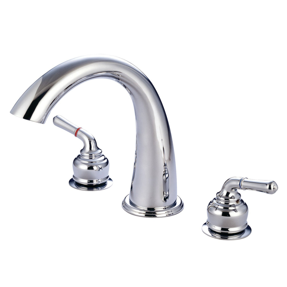 Milano Two-Handle Deck Mount Roman Tub Faucet in Polished Chrome