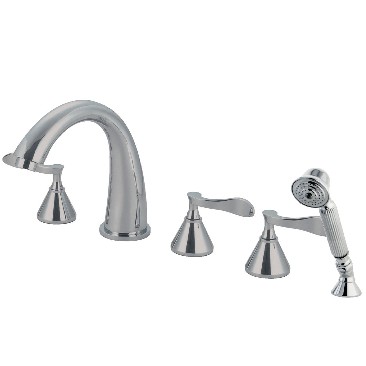 Century 5-Piece Roman Tub Faucet with Hand Shower in Polished Chrome