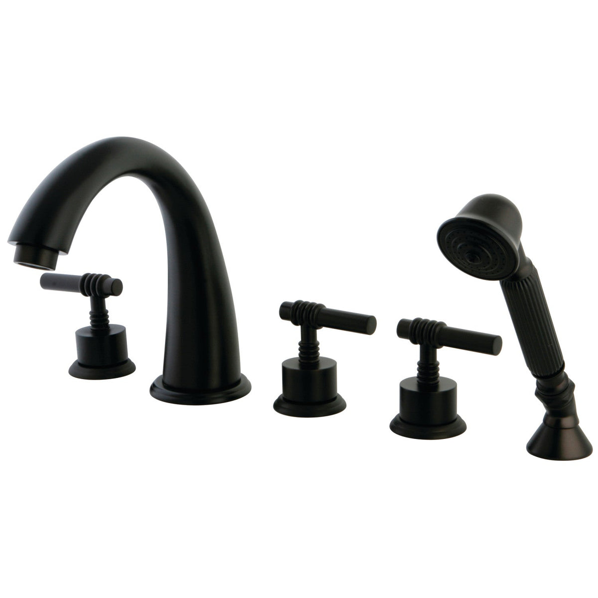 Manhattan 5-Piece Roman Tub Faucet with Hand Shower in Oil Rubbed Bronze
