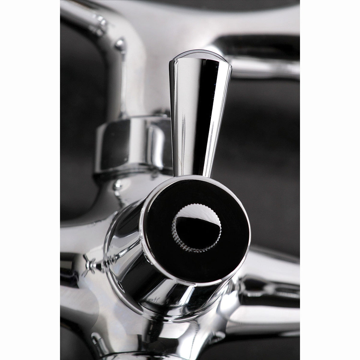 Kingston Tub Wall Mount Clawfoot Tub Faucet with Hand Shower in Polished Chrome