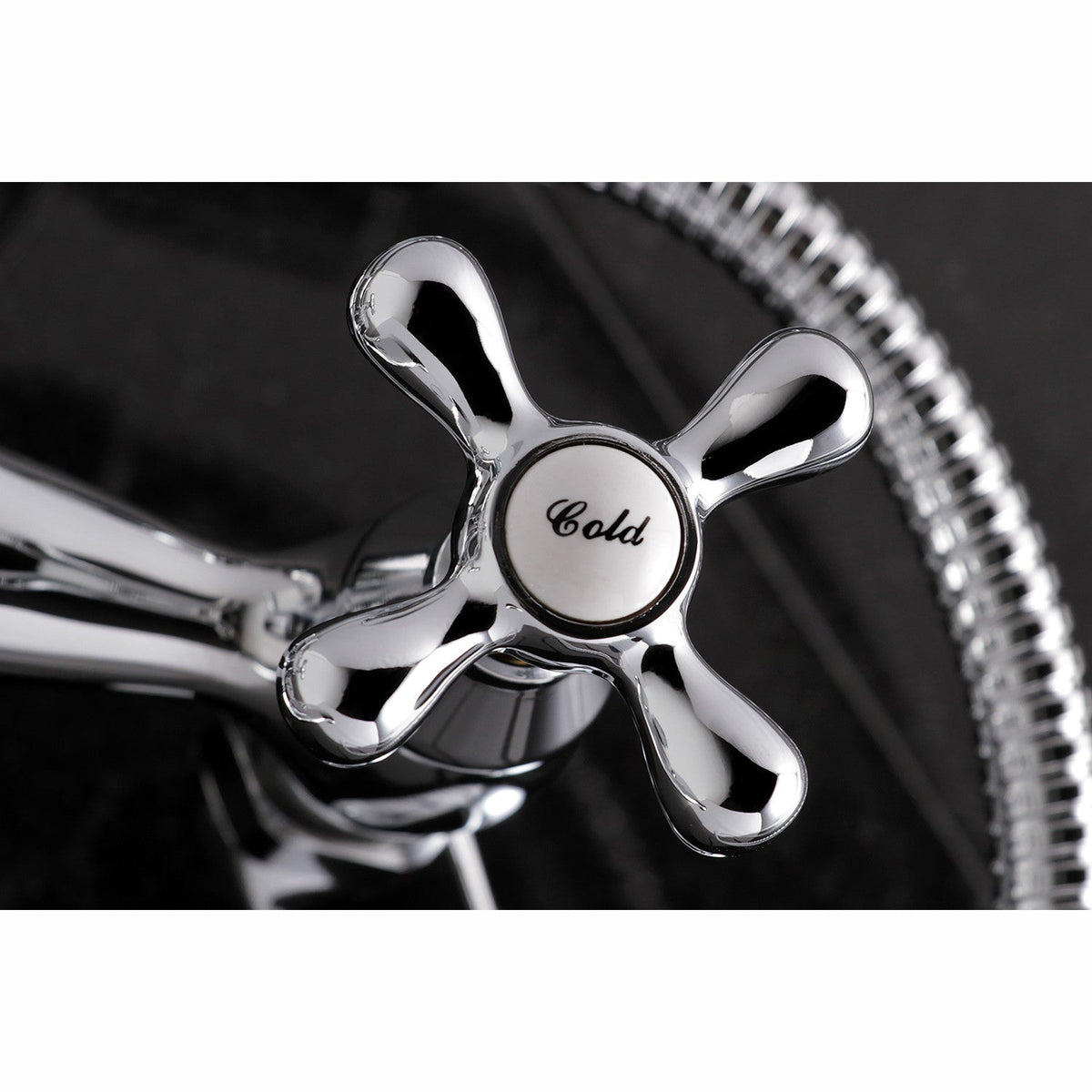 Kingston Tub Wall Mount Clawfoot Tub Faucet with Hand Shower in Polished Chrome