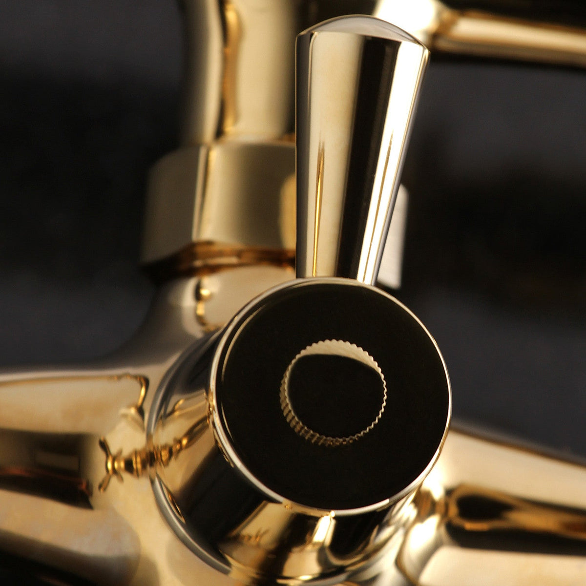Kingston Wall Mount Clawfoot Tub Faucet with Hand Shower in Polished Brass