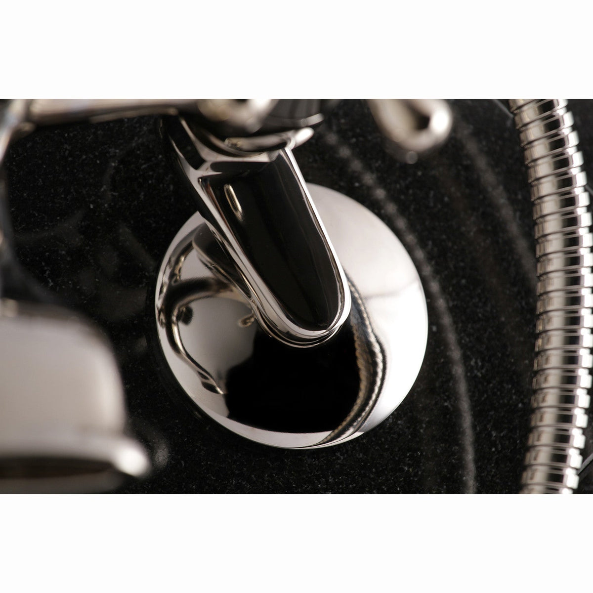 Kingston Wall Mount Clawfoot Tub Faucet with Hand Shower in Polished Nickel