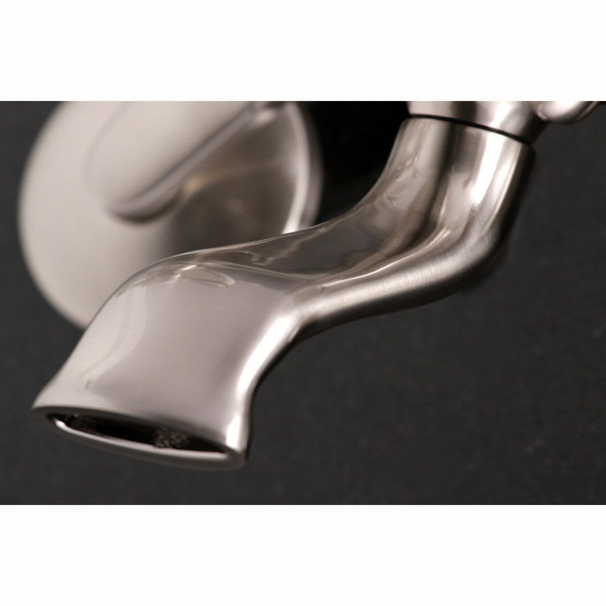 Kingston Wall Mount Clawfoot Tub Faucet with Hand Shower in Brushed Nickel