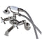 Kingston Brass Essex Wall Mount Clawfoot Tub Faucet with Hand Shower, Brushed Nickel (KS286SN)