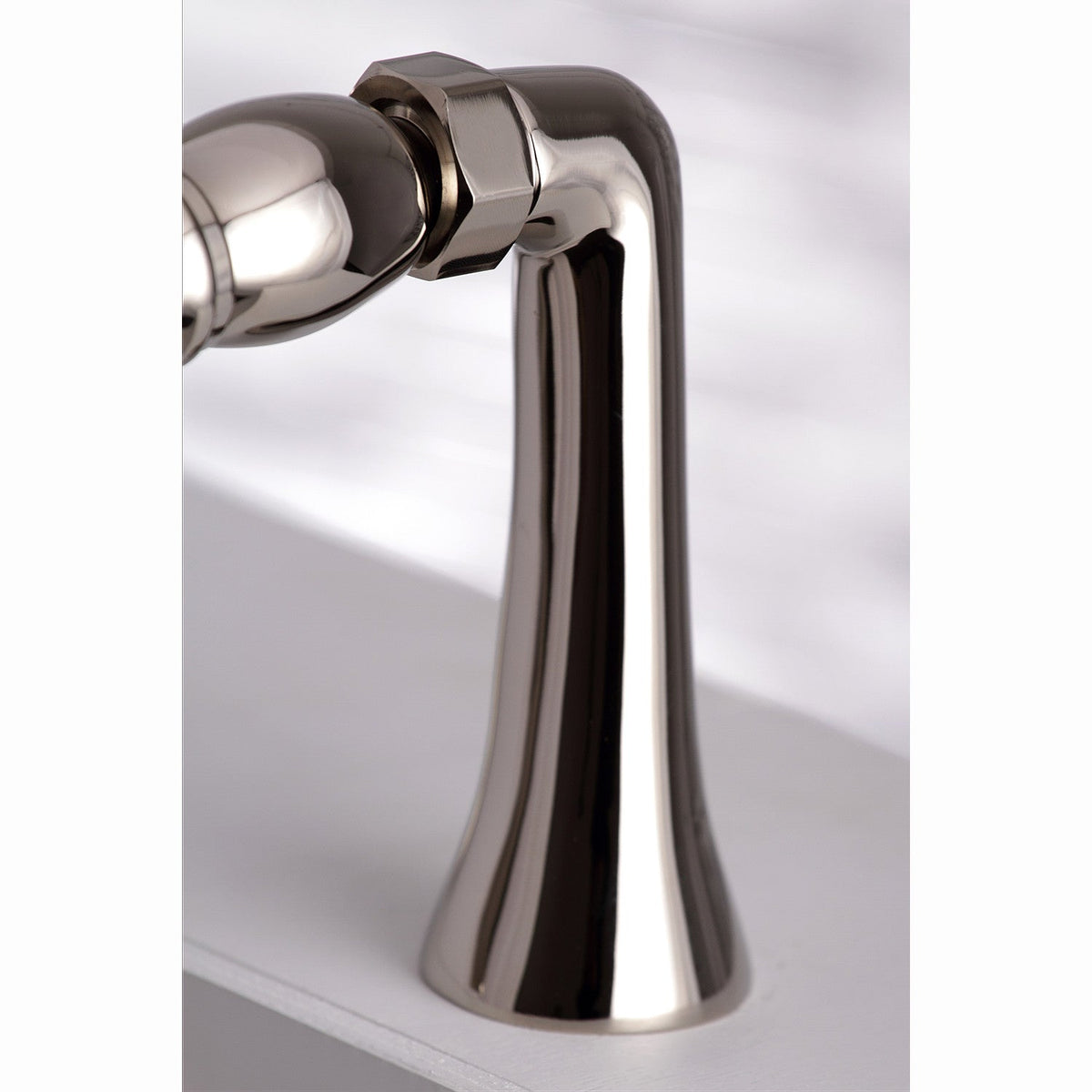 Essex 7" Center Deck-Mount Clawfoot Tub Faucet with Hand Shower in Polished Nickel