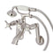 Kingston Brass Kingston Tub Wall Mount Clawfoot Tub Faucet with Hand Shower, Brushed Nickel (KS289SN)