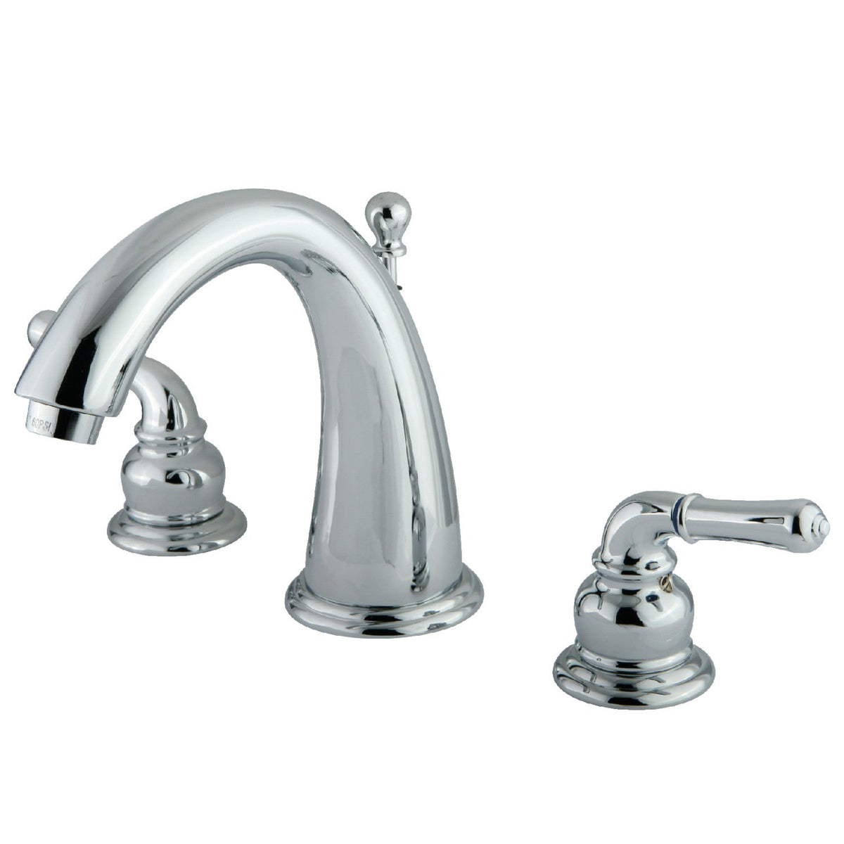Naples Widespread Bathroom Faucet with Brass Pop-Up in Polished Chrome