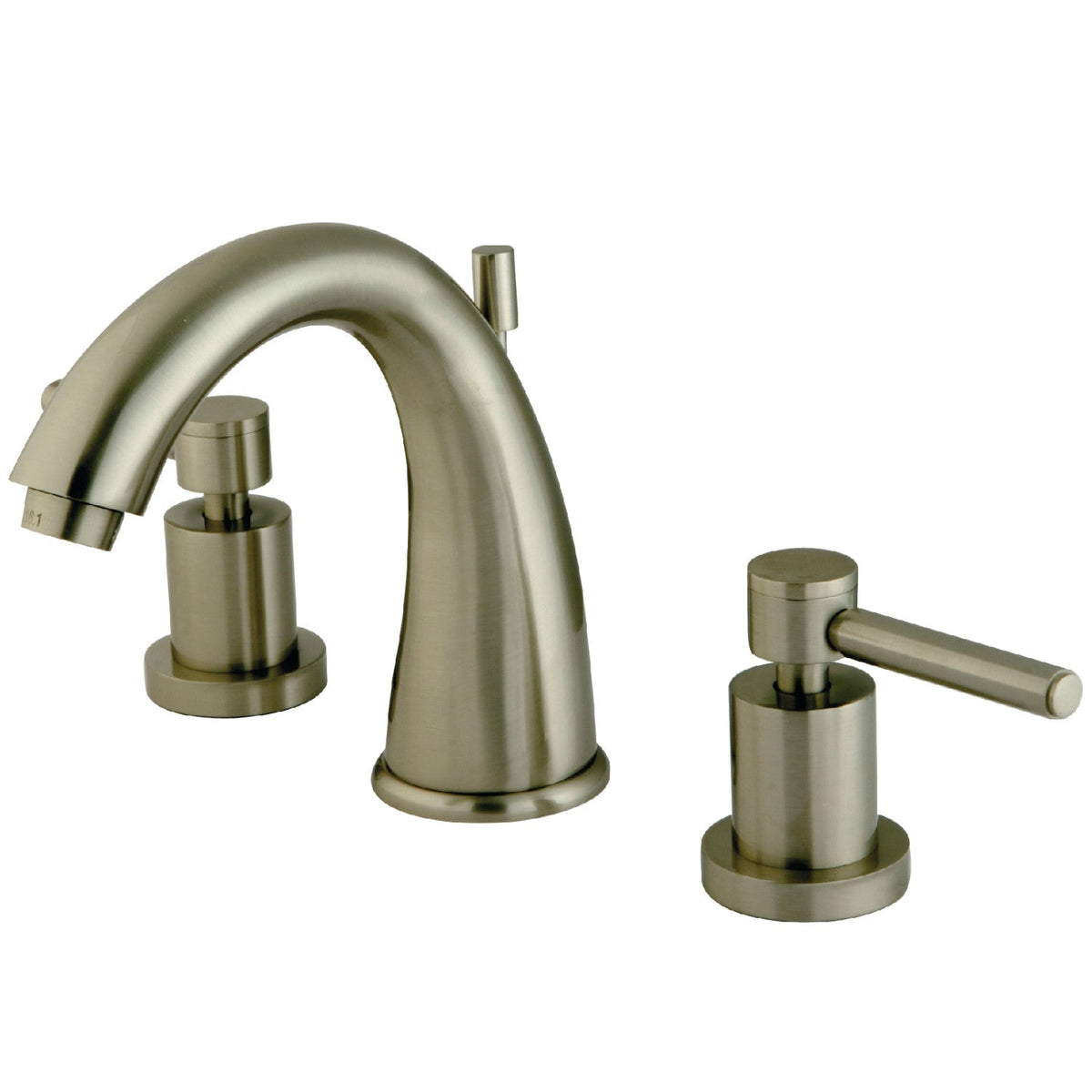 Concord Widespread Bathroom Faucet with Brass Pop-Up in Brushed Nickel