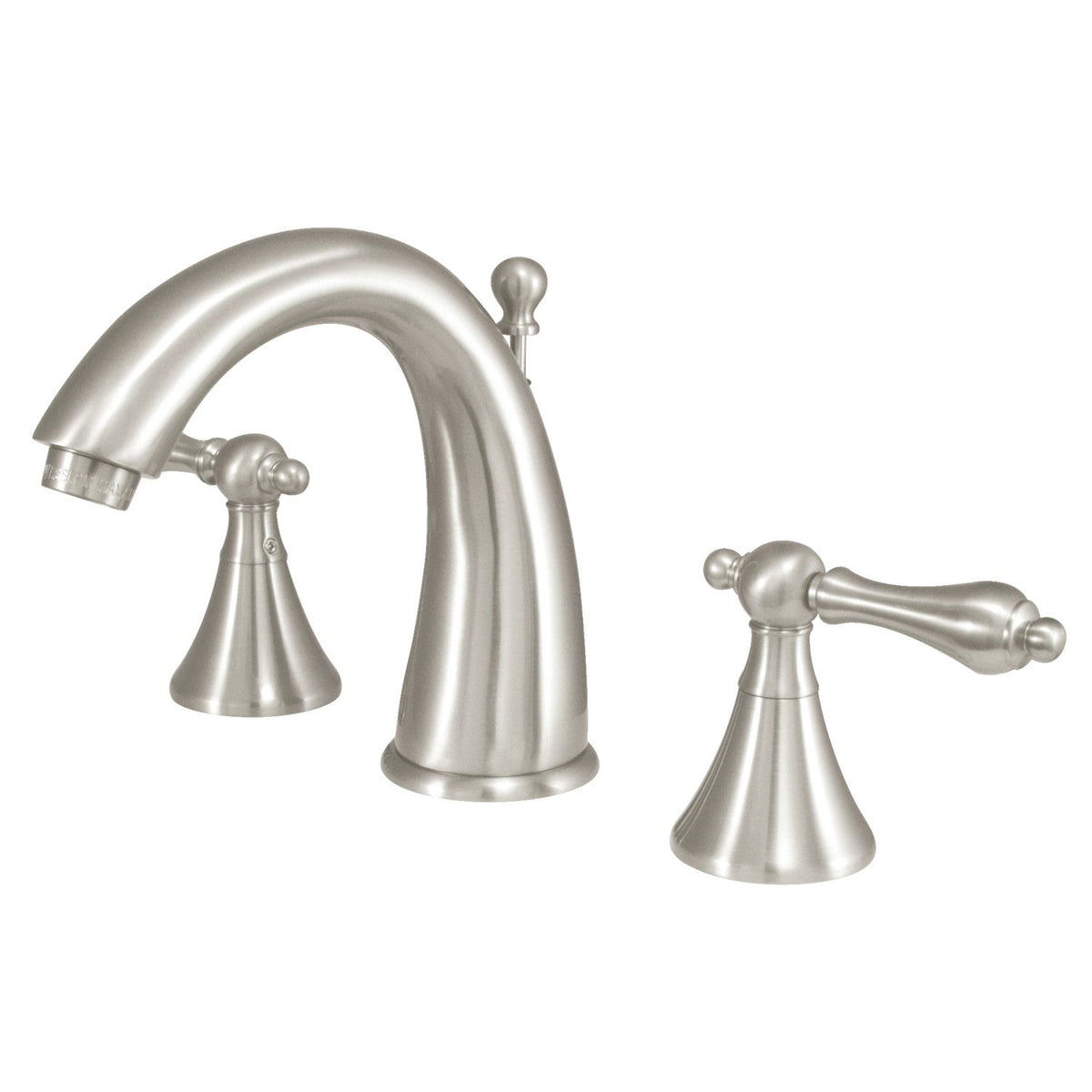 Naples Widespread Bathroom Faucet with Brass Pop-Up in Brushed Nickel