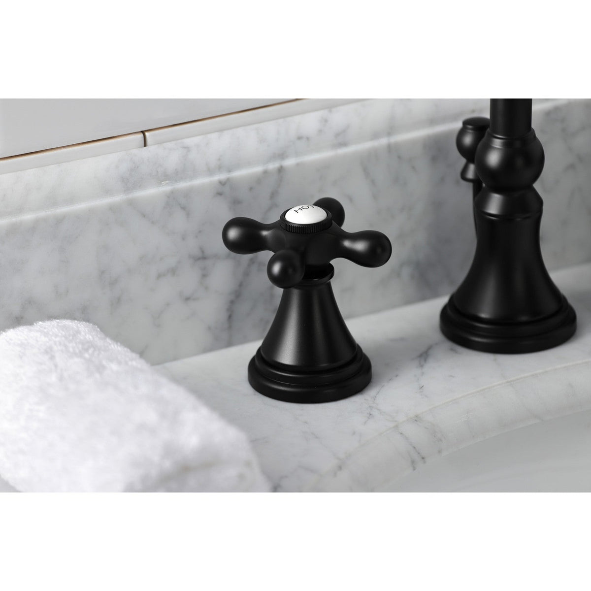 Governor Widespread Bathroom Faucet with Brass Pop-Up in Matte Black
