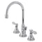 Kingston Brass Heirloom Widespread Bathroom Faucet with Brass Pop-Up, Polished Chrome (KS2981BAL)