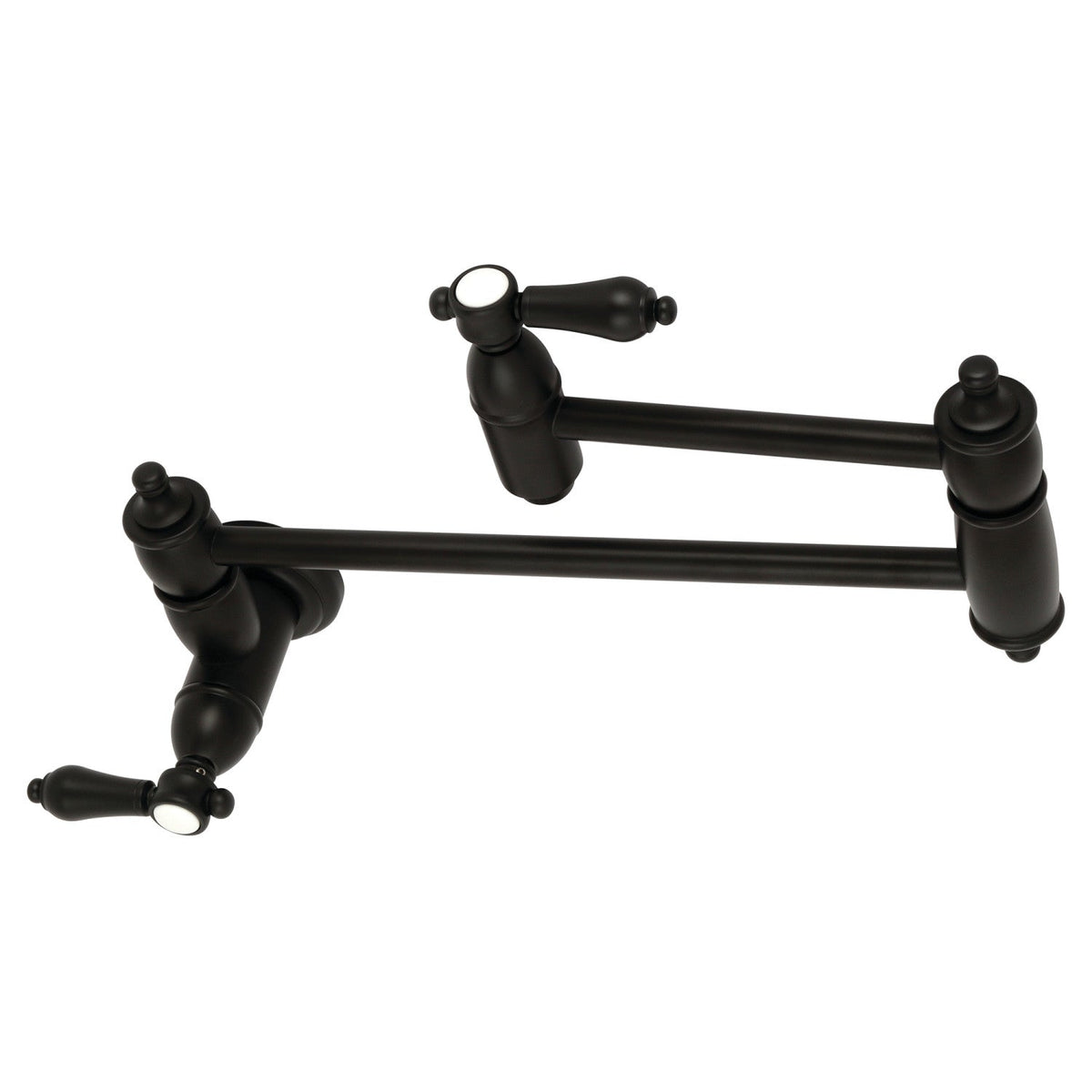 Heirloom Wall Mount Pot Filler Faucet in Matte Black