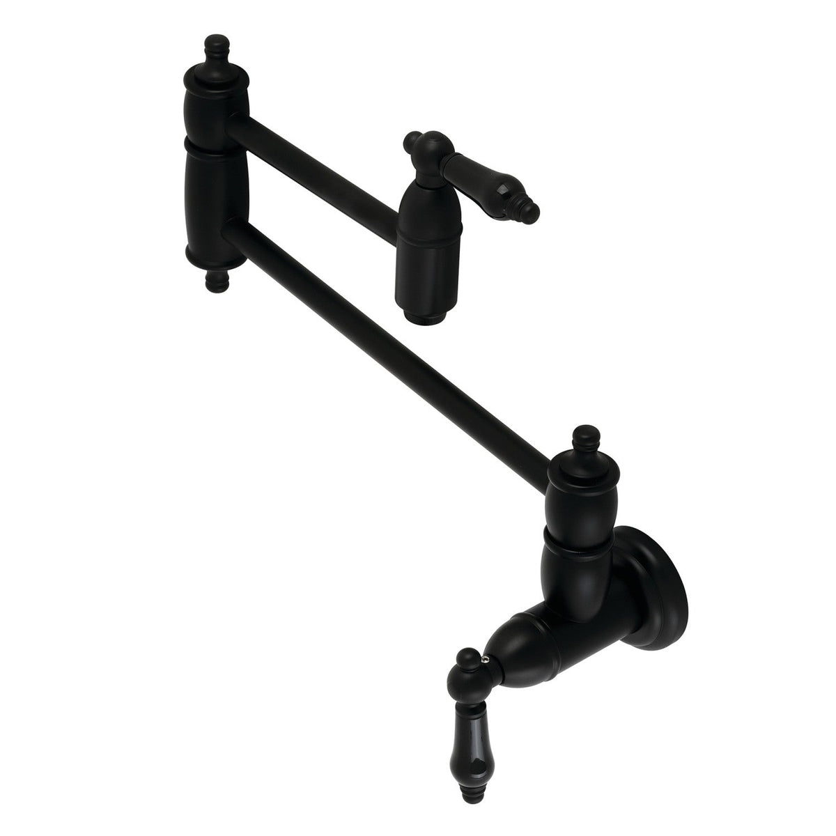 Duchess Wall Mount Pot Filler Faucet in Matte Black