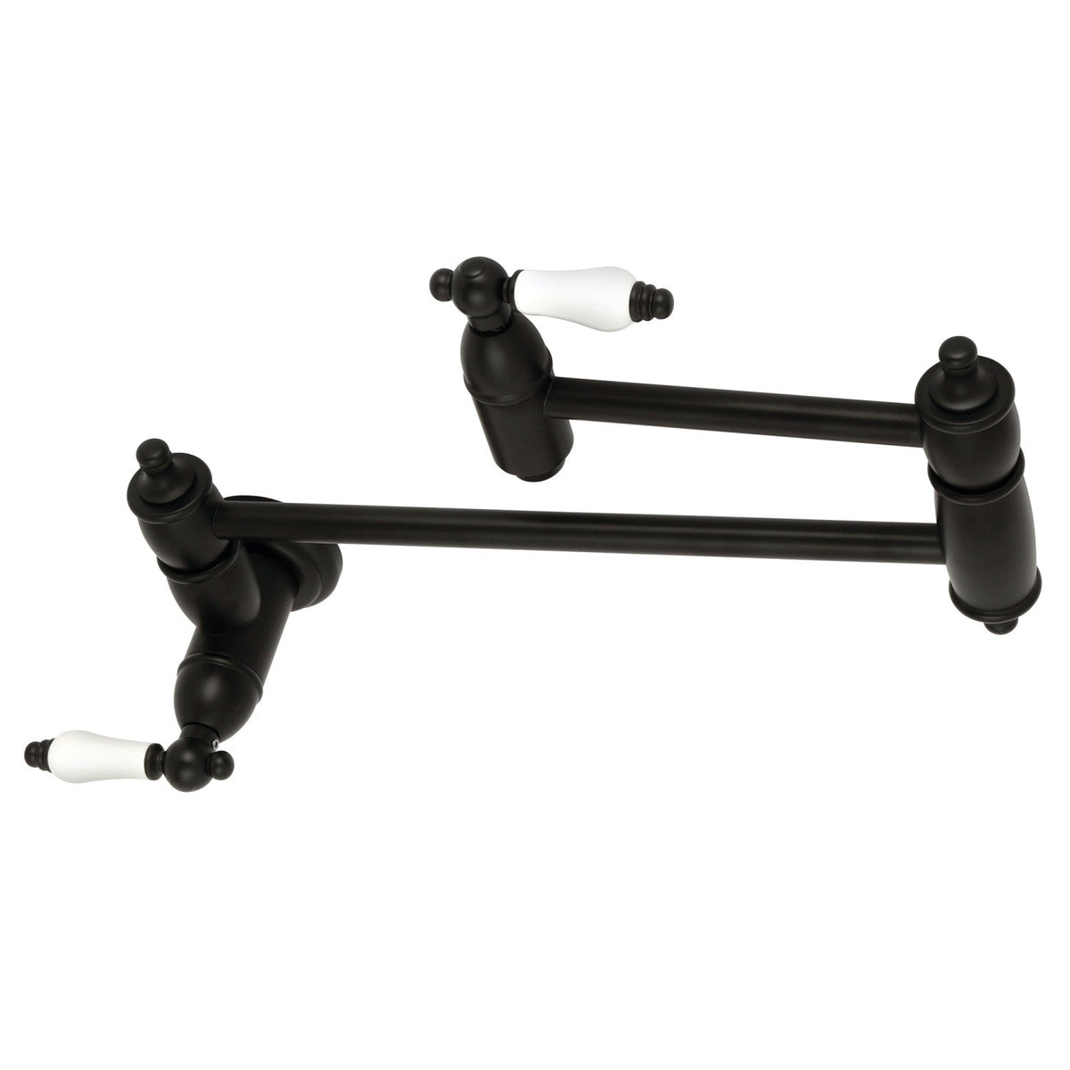 Restoration Wall Mount Pot Filler Faucet in Matte Black