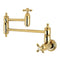 Kingston Brass Restoration Wall Mount Pot Filler Faucet, Polished Brass (KS3102AX)