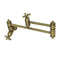 Kingston Brass Restoration Wall Mount Pot Filler Faucet, Antique Brass (KS3103AX)