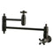 Kingston Brass Restoration Wall Mount Pot Filler Faucet, Oil Rubbed Bronze (KS3105AX)