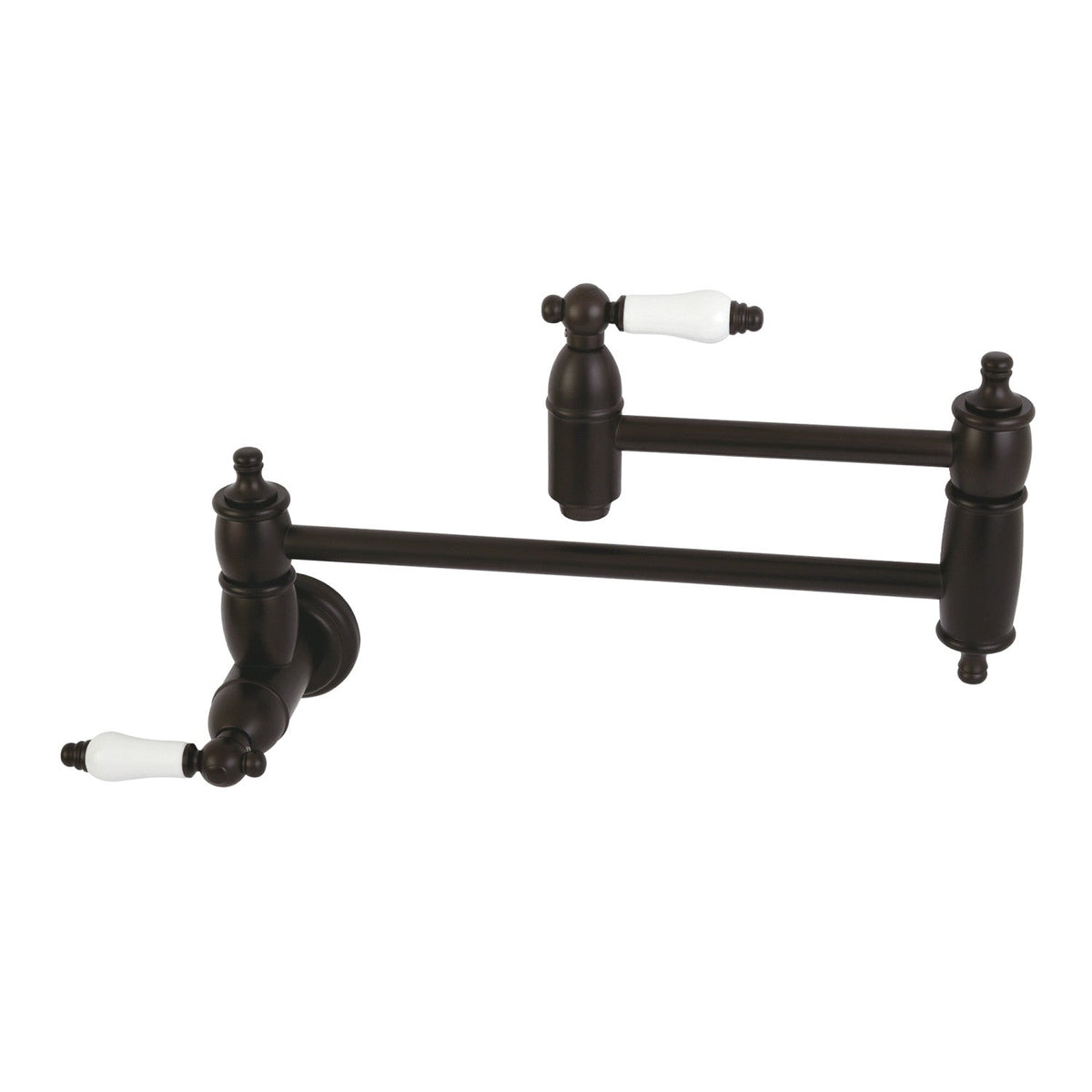 Restoration Wall Mount Pot Filler Faucet in Oil Rubbed Bronze