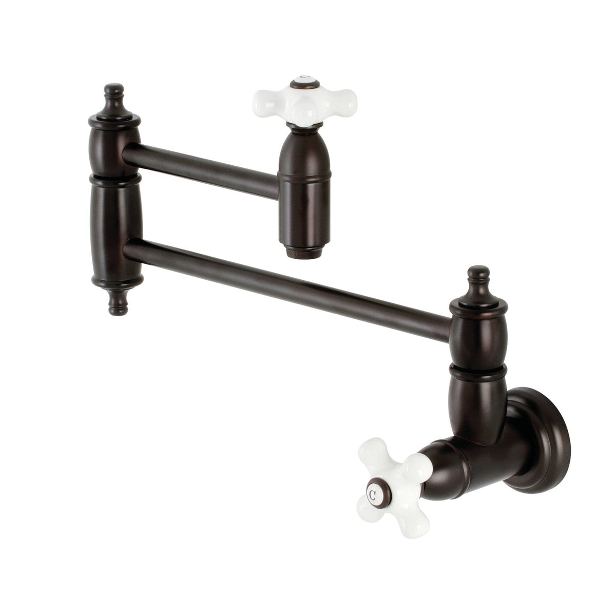 Restoration Wall Mount Pot Filler Faucet in Oil Rubbed Bronze