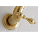 Kingston Brass Restoration Wall Mount Pot Filler Faucet, Brushed Brass (KS3107AL)