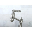 Kingston Brass Restoration Wall Mount Pot Filler Faucet, Brushed Nickel (KS3108AL)