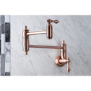 Kingston Brass Restoration Wall Mount Pot Filler Faucet, Antique Copper (KS310ALAC)